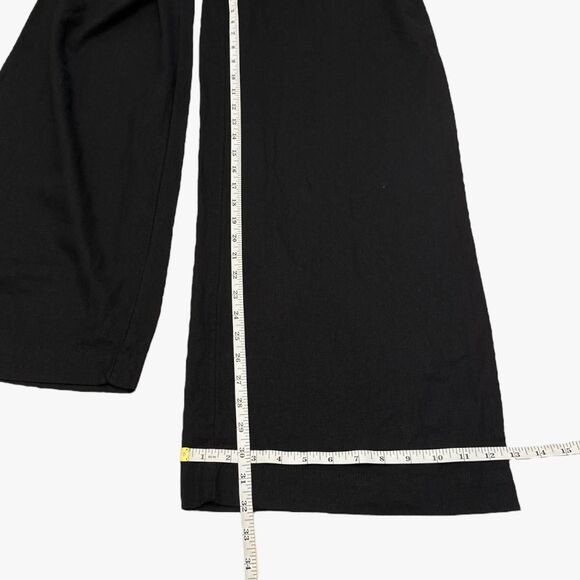 Caslon Women's Linen Blend Wide Leg Pant Trousers in Black Sz S Glam Lightweight - Picture 5 of 7